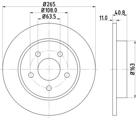 Bremsscheibe Hinterachse Hella 8DD 355 111-381 Bremsscheibe Hinterachse Hella 8DD 355 111-381 von Hella
