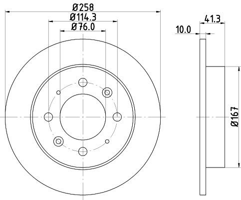 Bremsscheibe Hinterachse Hella 8DD 355 111-451 Bremsscheibe Hinterachse Hella 8DD 355 111-451 von Hella