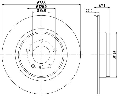 Bremsscheibe Hinterachse Hella 8DD 355 111-961 Bremsscheibe Hinterachse Hella 8DD 355 111-961 von Hella