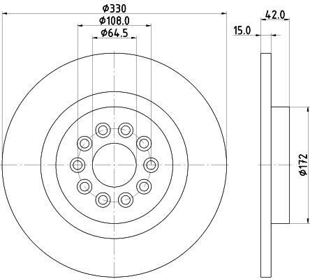 Bremsscheibe Hinterachse Hella 8DD 355 116-711 Bremsscheibe Hinterachse Hella 8DD 355 116-711 von Hella