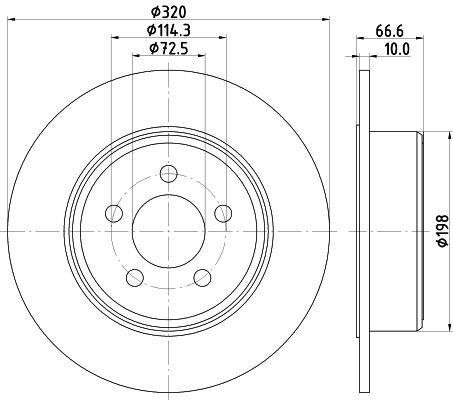 Bremsscheibe Hinterachse Hella 8DD 355 117-411 Bremsscheibe Hinterachse Hella 8DD 355 117-411 von Hella