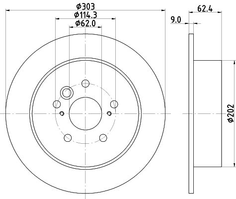 Bremsscheibe Hinterachse Hella 8DD 355 118-721 von Hella