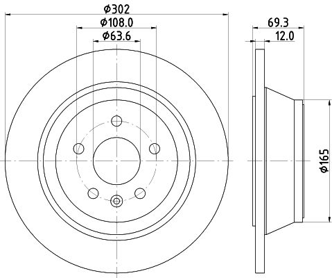 Bremsscheibe Hinterachse Hella 8DD 355 119-151 Bremsscheibe Hinterachse Hella 8DD 355 119-151 von Hella