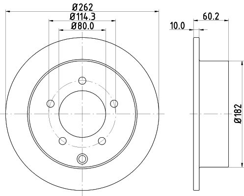 Bremsscheibe Hinterachse Hella 8DD 355 119-181 Bremsscheibe Hinterachse Hella 8DD 355 119-181 von Hella