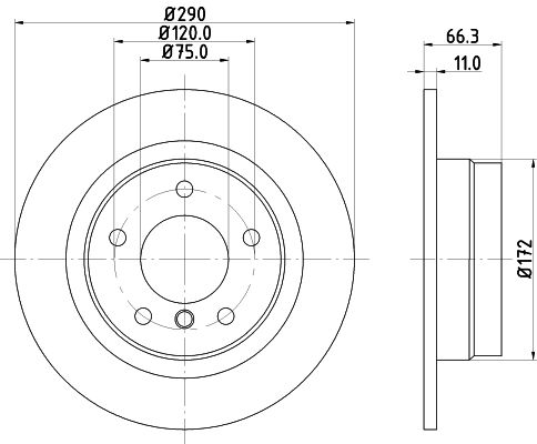 Bremsscheibe Hinterachse Hella 8DD 355 120-231 Bremsscheibe Hinterachse Hella 8DD 355 120-231 von Hella