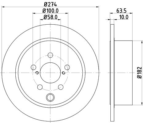 Bremsscheibe Hinterachse Hella 8DD 355 120-341 Bremsscheibe Hinterachse Hella 8DD 355 120-341 von Hella