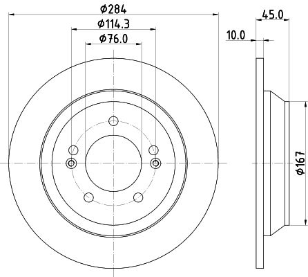 Bremsscheibe Hinterachse Hella 8DD 355 120-471 Bremsscheibe Hinterachse Hella 8DD 355 120-471 von Hella