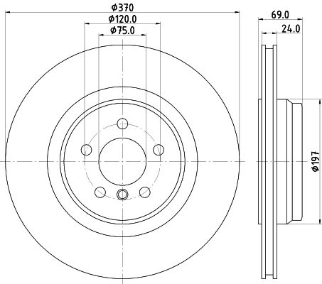 Bremsscheibe Hinterachse Hella 8DD 355 125-091 Bremsscheibe Hinterachse Hella 8DD 355 125-091 von Hella