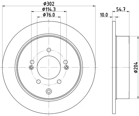 Bremsscheibe Hinterachse Hella 8DD 355 126-911 Bremsscheibe Hinterachse Hella 8DD 355 126-911 von Hella