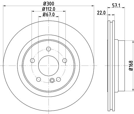 Bremsscheibe Hinterachse Hella 8DD 355 129-531 von Hella