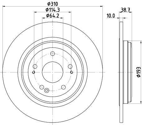 Bremsscheibe Hinterachse Hella 8DD 355 132-231 Bremsscheibe Hinterachse Hella 8DD 355 132-231 von Hella