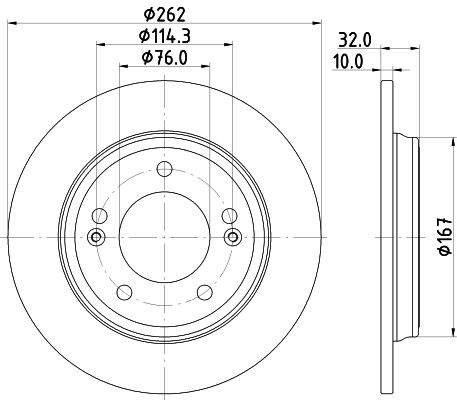Bremsscheibe Hinterachse Hella 8DD 355 132-611 Bremsscheibe Hinterachse Hella 8DD 355 132-611 von Hella