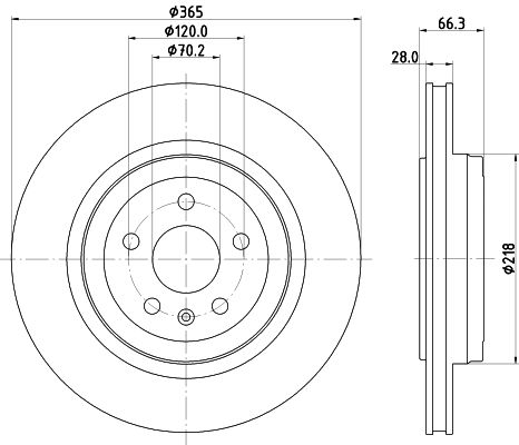 Bremsscheibe Hinterachse Hella 8DD 355 132-901 Bremsscheibe Hinterachse Hella 8DD 355 132-901 von Hella