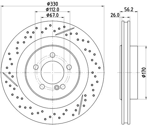 Bremsscheibe Hinterachse Hella 8DD 355 133-231 Bremsscheibe Hinterachse Hella 8DD 355 133-231 von Hella