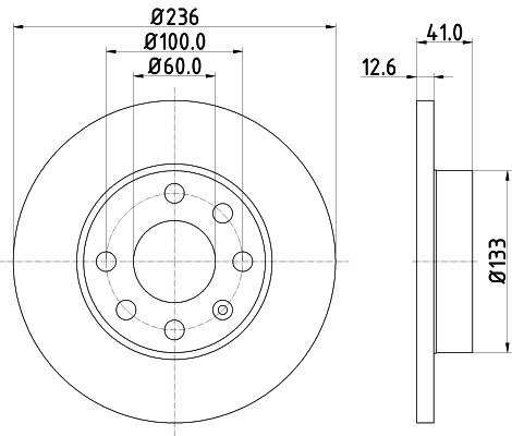 Bremsscheibe Vorderachse Hella 8DD 355 100-431 von Hella