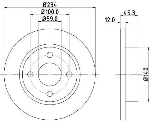 Bremsscheibe Vorderachse Hella 8DD 355 103-341 Bremsscheibe Vorderachse Hella 8DD 355 103-341 von Hella