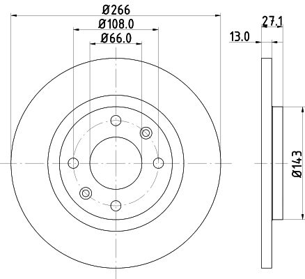 Bremsscheibe Vorderachse Hella 8DD 355 105-751 Bremsscheibe Vorderachse Hella 8DD 355 105-751 von Hella