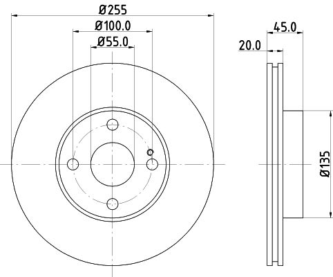 Bremsscheibe Vorderachse Hella 8DD 355 106-491 Bremsscheibe Vorderachse Hella 8DD 355 106-491 von Hella