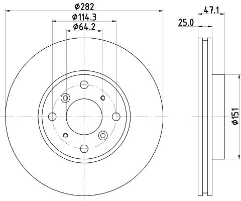 Bremsscheibe Vorderachse Hella 8DD 355 108-131 Bremsscheibe Vorderachse Hella 8DD 355 108-131 von Hella