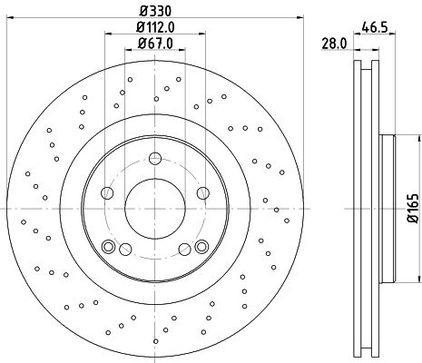 Bremsscheibe Vorderachse Hella 8DD 355 109-411 Bremsscheibe Vorderachse Hella 8DD 355 109-411 von Hella