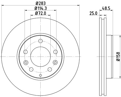 Bremsscheibe Vorderachse Hella 8DD 355 110-361 Bremsscheibe Vorderachse Hella 8DD 355 110-361 von Hella