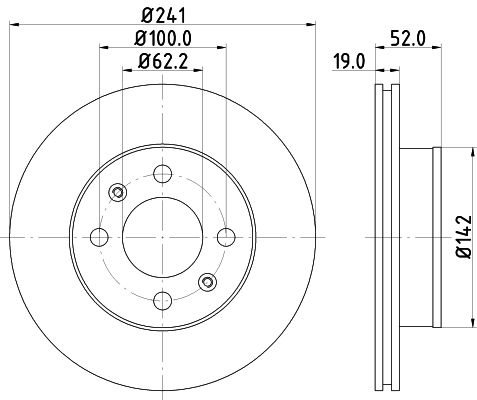 Bremsscheibe Vorderachse Hella 8DD 355 110-641 Bremsscheibe Vorderachse Hella 8DD 355 110-641 von Hella
