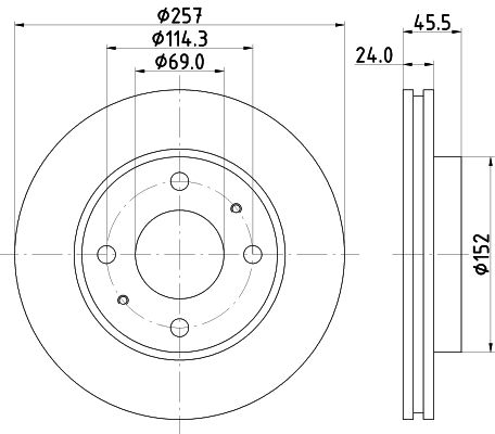 Bremsscheibe Vorderachse Hella 8DD 355 110-931 Bremsscheibe Vorderachse Hella 8DD 355 110-931 von Hella