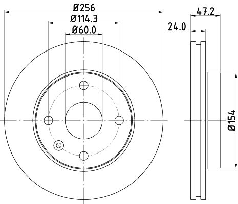 Bremsscheibe Vorderachse Hella 8DD 355 111-351 Bremsscheibe Vorderachse Hella 8DD 355 111-351 von Hella