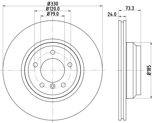 Bremsscheibe Vorderachse Hella 8DD 355 111-941 Bremsscheibe Vorderachse Hella 8DD 355 111-941 von Hella