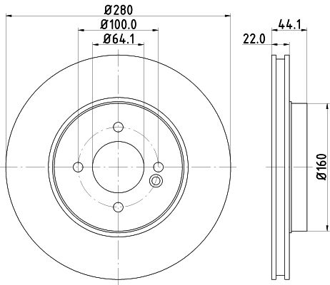 Bremsscheibe Vorderachse Hella 8DD 355 113-751 Bremsscheibe Vorderachse Hella 8DD 355 113-751 von Hella