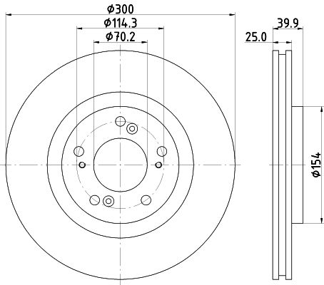 Bremsscheibe Vorderachse Hella 8DD 355 115-561 Bremsscheibe Vorderachse Hella 8DD 355 115-561 von Hella