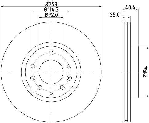 Bremsscheibe Vorderachse Hella 8DD 355 115-771 Bremsscheibe Vorderachse Hella 8DD 355 115-771 von Hella