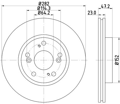Bremsscheibe Vorderachse Hella 8DD 355 118-131 von Hella