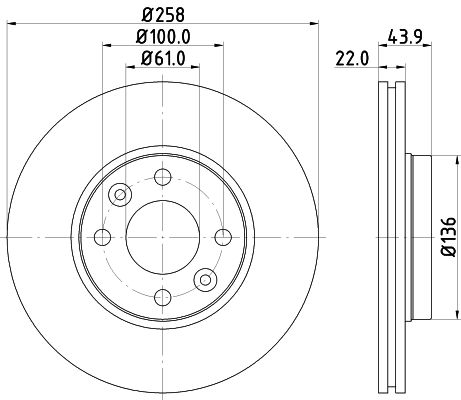 Bremsscheibe Vorderachse Hella 8DD 355 118-491 von Hella