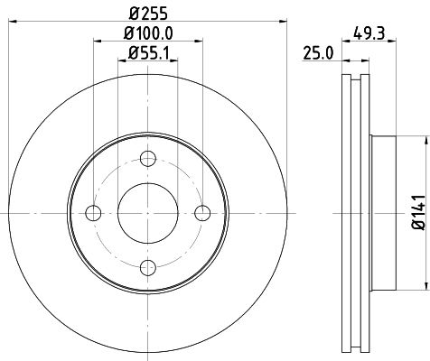 Bremsscheibe Vorderachse Hella 8DD 355 118-621 Bremsscheibe Vorderachse Hella 8DD 355 118-621 von Hella