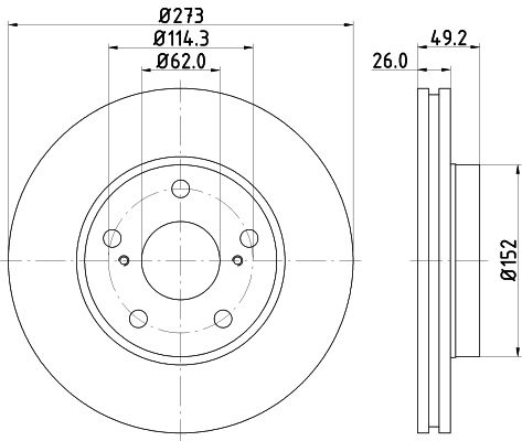 Bremsscheibe Vorderachse Hella 8DD 355 118-951 Bremsscheibe Vorderachse Hella 8DD 355 118-951 von Hella