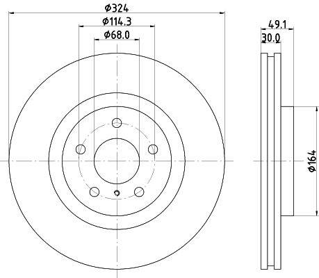 Bremsscheibe Vorderachse Hella 8DD 355 120-271 Bremsscheibe Vorderachse Hella 8DD 355 120-271 von Hella