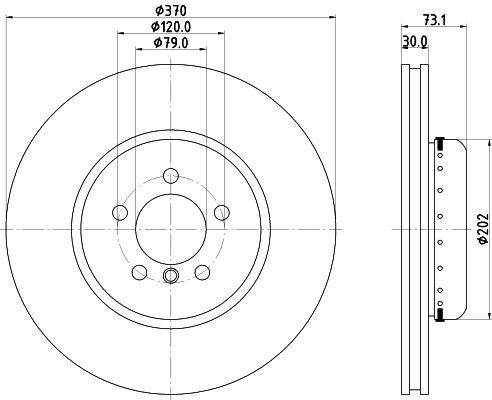 Bremsscheibe Vorderachse Hella 8DD 355 120-831 Bremsscheibe Vorderachse Hella 8DD 355 120-831 von Hella