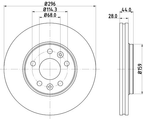 Bremsscheibe Vorderachse Hella 8DD 355 122-601 Bremsscheibe Vorderachse Hella 8DD 355 122-601 von Hella