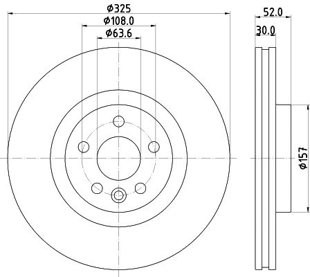 Bremsscheibe Vorderachse Hella 8DD 355 123-111 Bremsscheibe Vorderachse Hella 8DD 355 123-111 von Hella