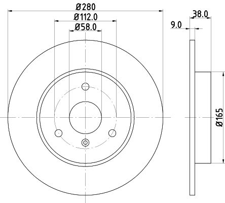 Bremsscheibe Vorderachse Hella 8DD 355 127-411 von Hella