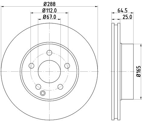 Bremsscheibe Vorderachse Hella 8DD 355 128-701 Bremsscheibe Vorderachse Hella 8DD 355 128-701 von Hella