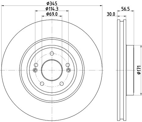 Bremsscheibe Vorderachse Hella 8DD 355 132-651 von Hella