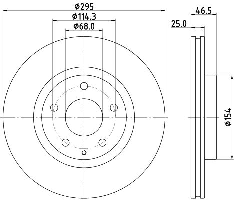Bremsscheibe Vorderachse Hella 8DD 355 133-681 von Hella