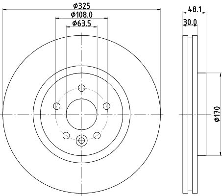 Bremsscheibe Vorderachse Hella 8DD 355 133-841 von Hella