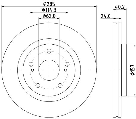 Bremsscheibe Vorderachse Hella 8DD 355 134-741 von Hella