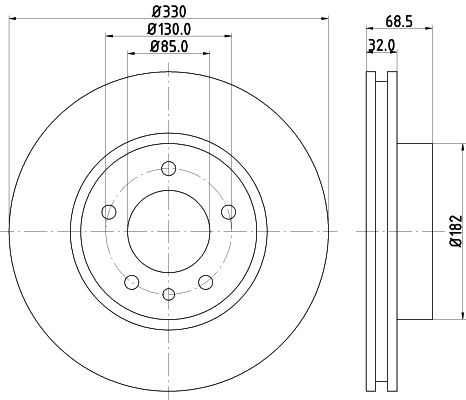 Bremsscheibe Vorderachse links Hella 8DD 355 109-721 Bremsscheibe Vorderachse links Hella 8DD 355 109-721 von Hella