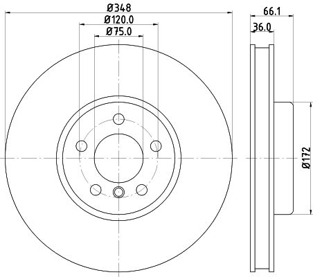 Bremsscheibe Vorderachse links Hella 8DD 355 119-261 Bremsscheibe Vorderachse links Hella 8DD 355 119-261 von Hella