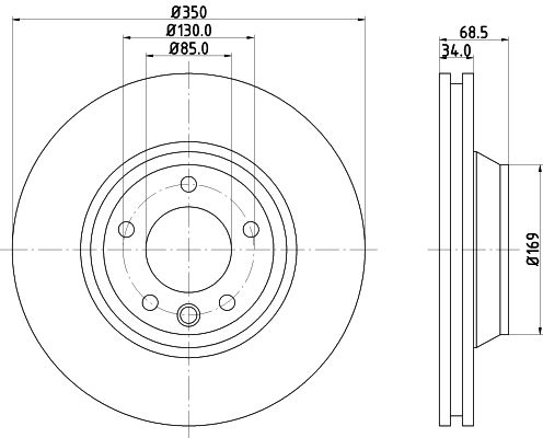 Bremsscheibe Vorderachse links Hella 8DD 355 128-061 Bremsscheibe Vorderachse links Hella 8DD 355 128-061 von Hella