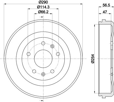 Bremstrommel Hinterachse Hella 8DT 355 300-901 Bremstrommel Hinterachse Hella 8DT 355 300-901 von Hella